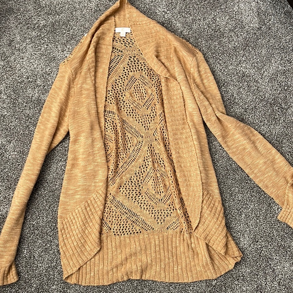 Gold knit cardigan